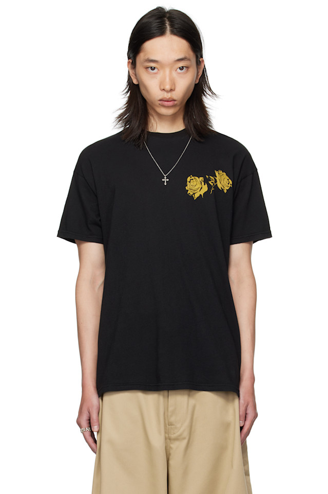 

Футболка с простой надписью "Пословица" Willy Chavarria, черный