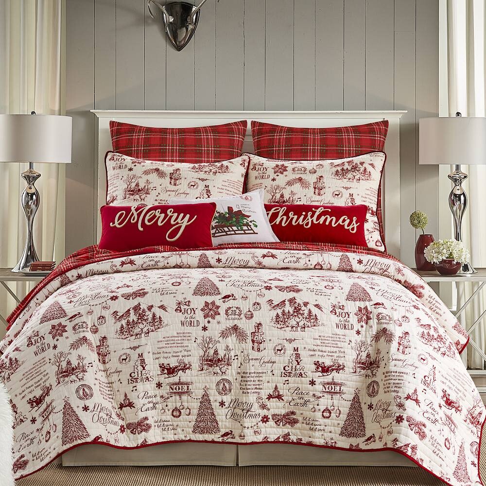 

Комплект одеял Levtex Home Yuletide, красный