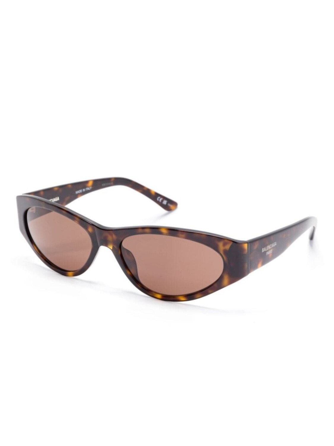 Balenciaga Eyewear солнцезащитные очки в овальной оправе, коричневый — фото 2