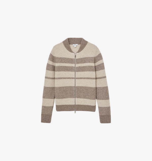 

Шерстяной вязаный джемпер с полосками Alexa на молнии Reiss, мультиколор