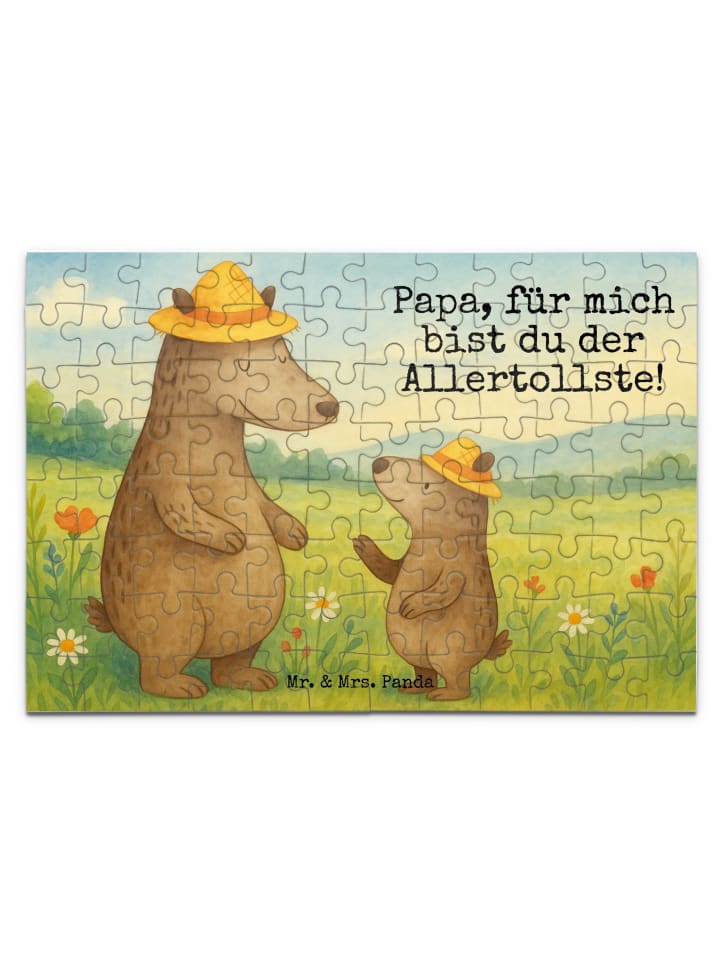 

Mr. & Mrs. Panda Дизайн медведя в шляпе-пазле с надписью, выполненный белым цветом