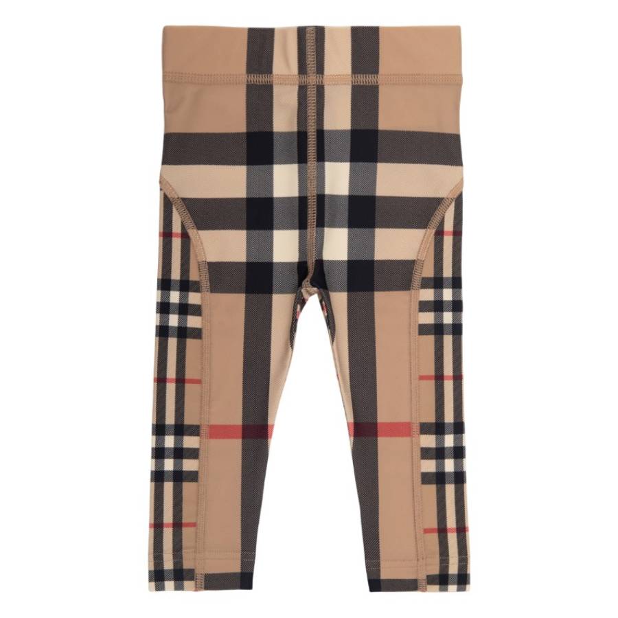 

Барберри Девочки Винтаж Леггинсы в клетку Burberry, бежевый