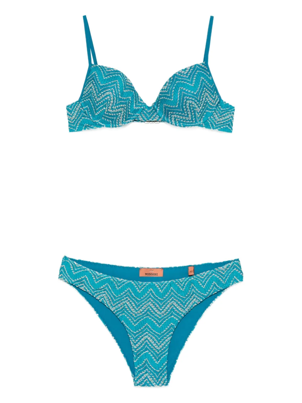 

Бикини с зигзагообразным узором Missoni, синий