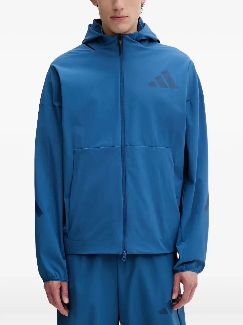 Толстовка Z.N.E на молнии с логотипом Adidas, синий