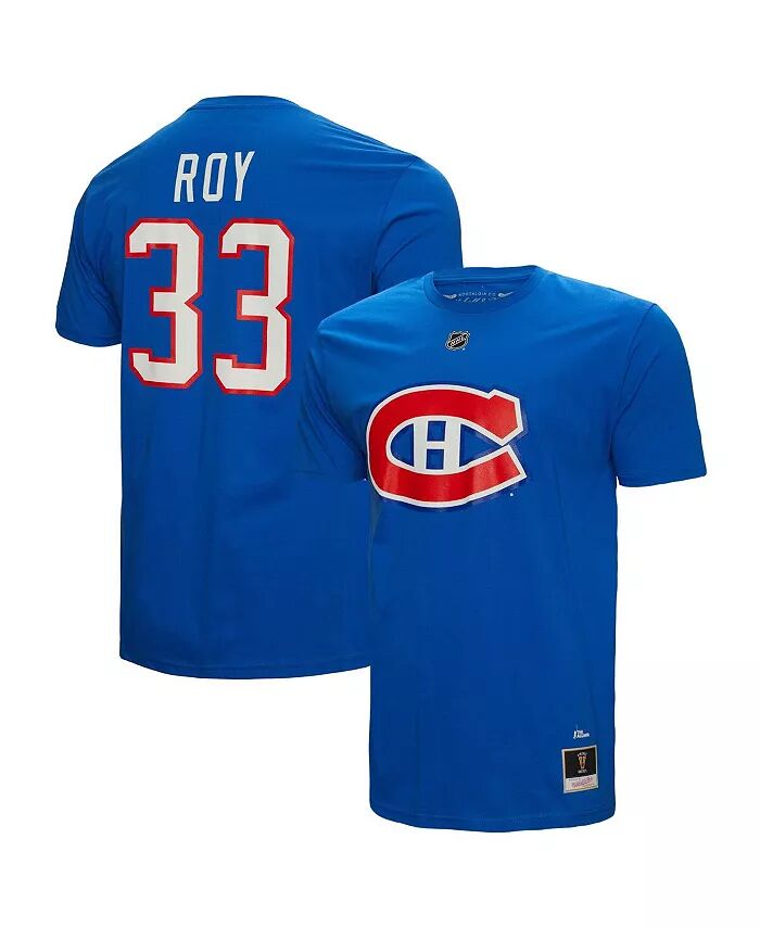 

Мужская футболка Patrick Roy Blue Montreal Canadiens с именем и номером Mitchell & Ness