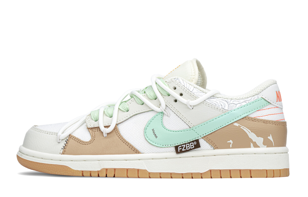 

Кроссовки Nike Dunk Skateboarding Shoes Unisex Low-top White/yellow/green, белый/желтый/зеленый