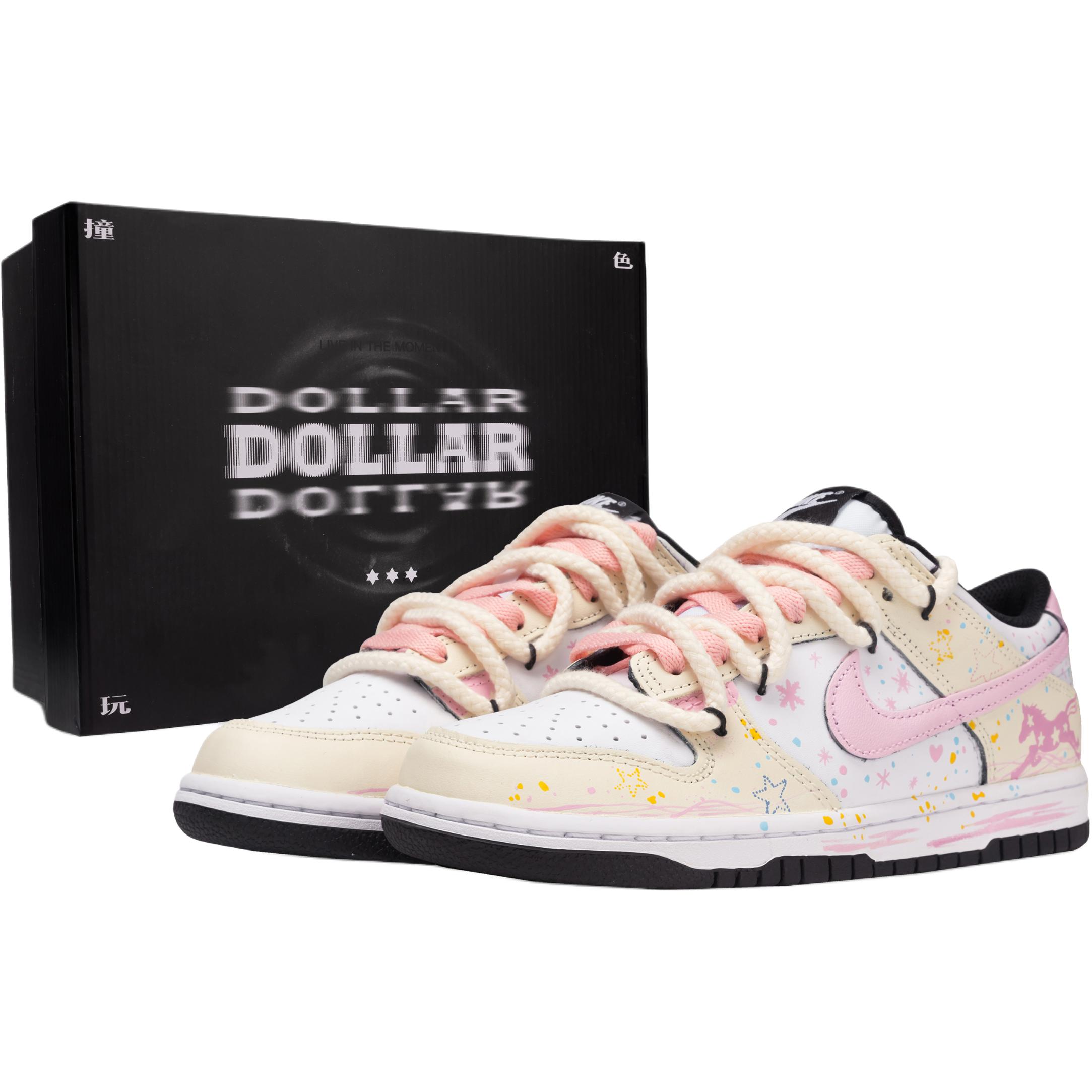 

Кроссовки для скейтбординга Dunk Slip Resistant с амортизацией, низкие, детские, унисекс Nike, розовый