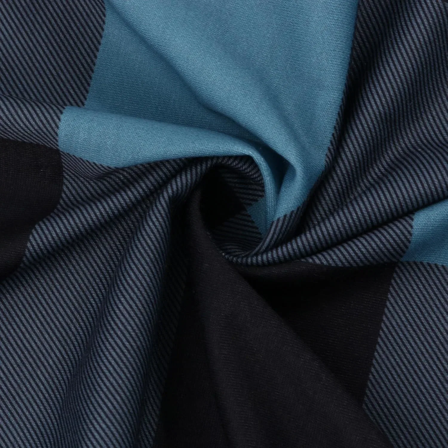 Блуза, длинный рукав, button-down, синий — фото 2