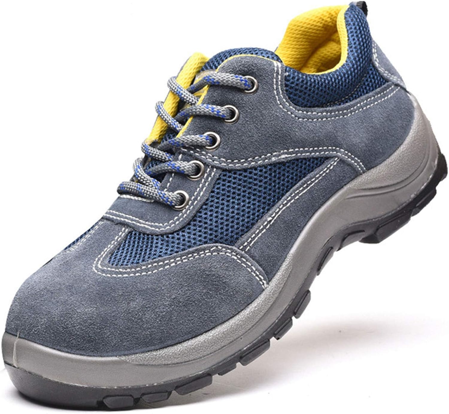 

Защитная обувь для мужчин и женщин с стальным носком, легкие кроссовки с защитой от проколов, дышащие кроссовки (Цвет: синий, Размер: 10.5 US) Hisxus