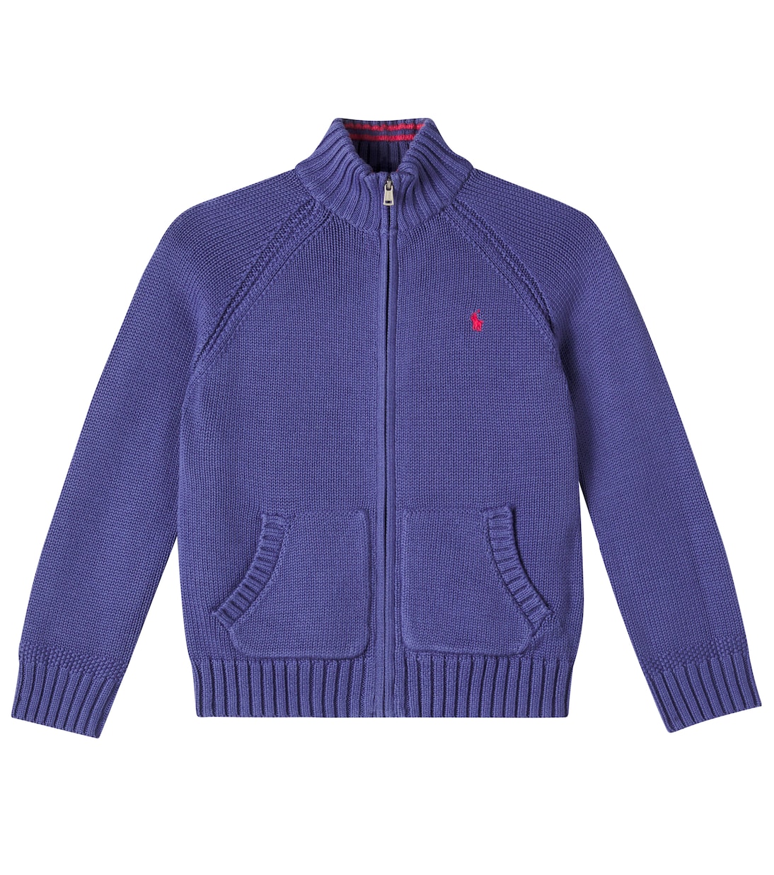 

Хлопковый свитер с молнией Logo Polo Ralph Lauren Kids, Classic Blue