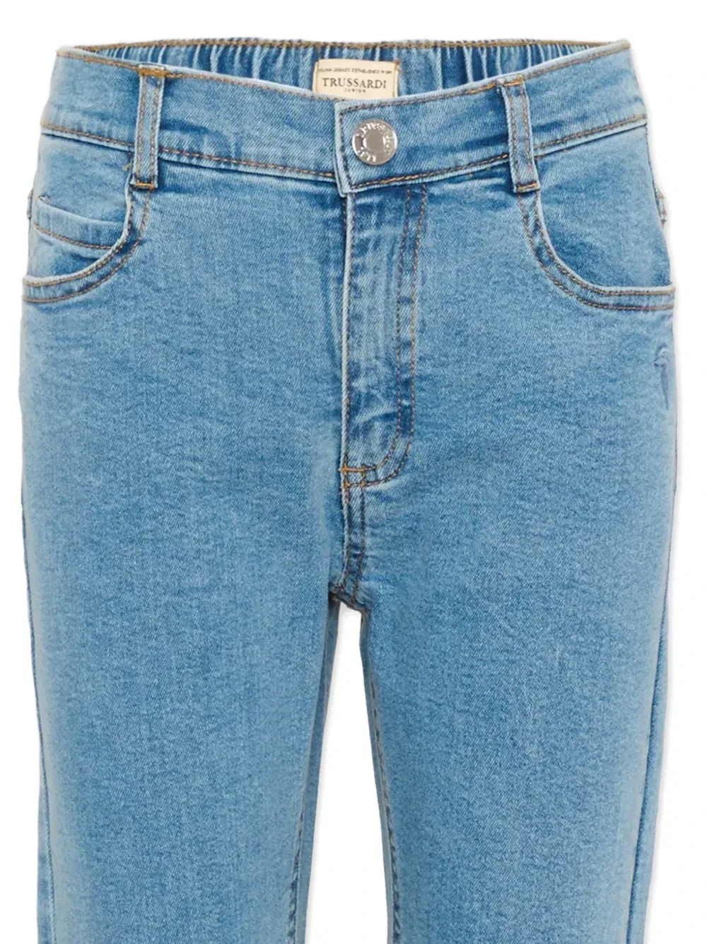 Джинсы с эластичным поясом Trussardi Junior, синий — фото 3