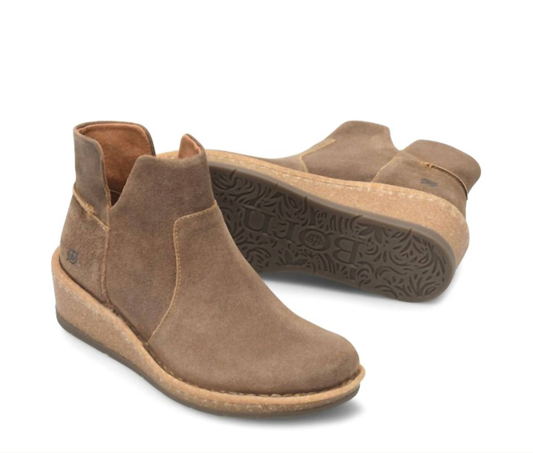 Женские ботильоны Viv Wedge Bootie в цвете Taupe Born, Taupe — фото 3