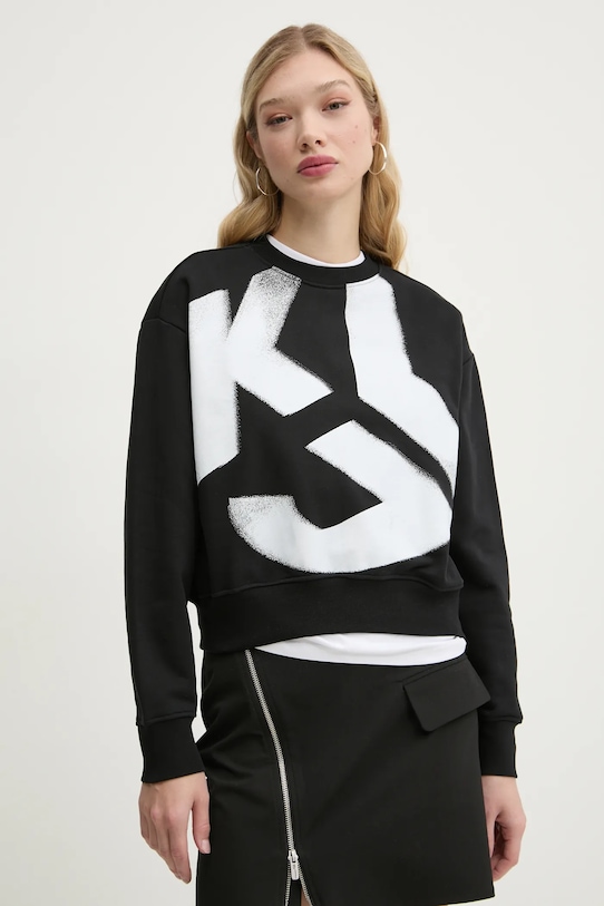 

Хлопковая толстовка Karl Lagerfeld Jeans, черный