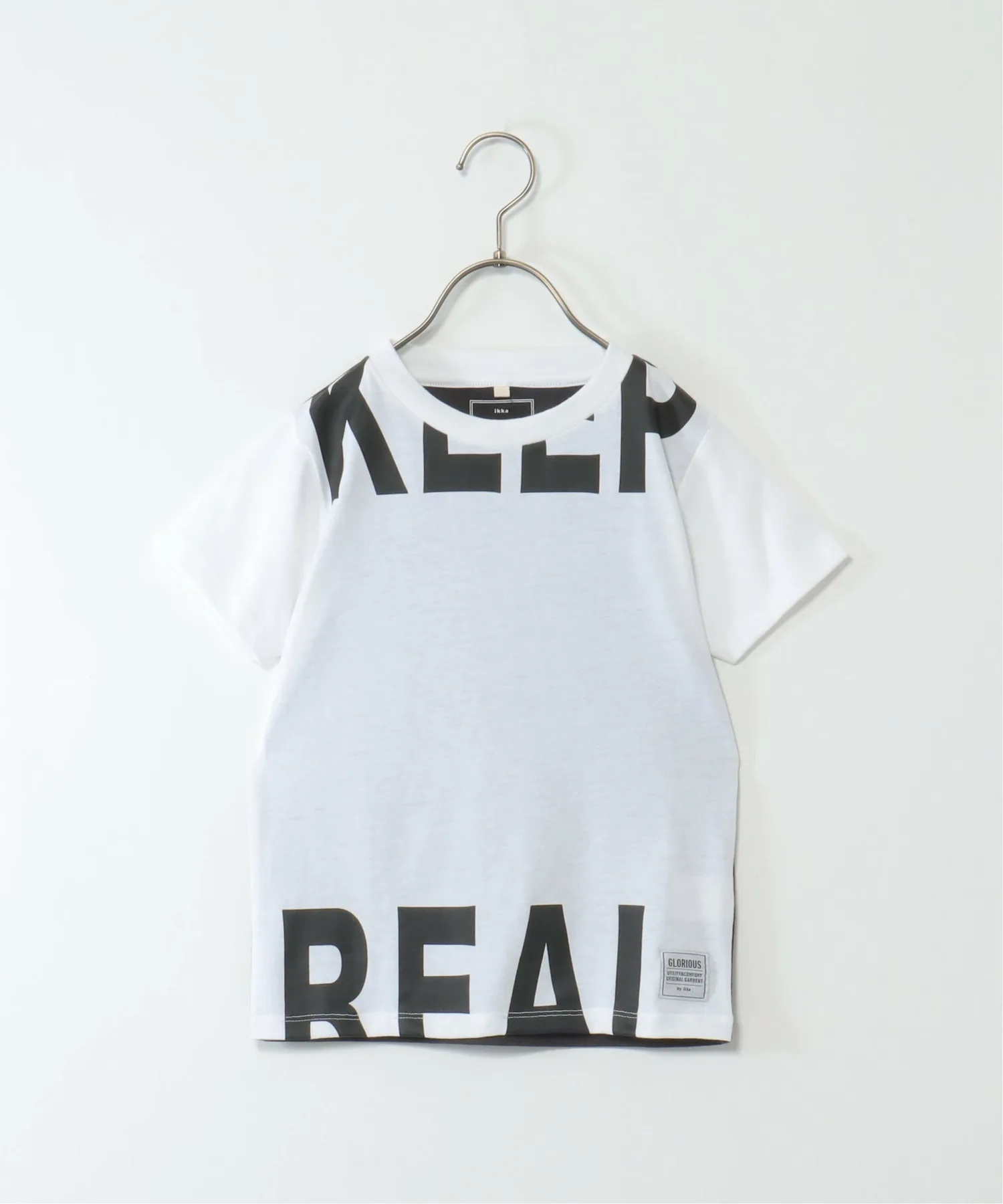 Детская футболка с большим логотипом (120–160 см) Ikka, off white
