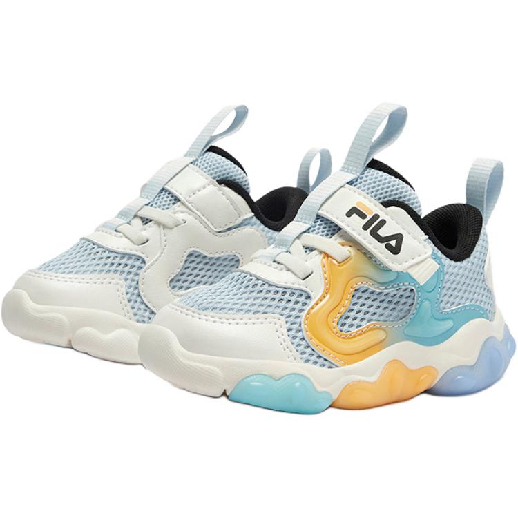 FILA KIDS Низкие противоскользящие амортизирующие туфли для малышей, синие и белые, для младенцев и малышей — фото 3