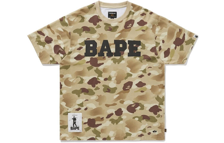 

Футболка Alpha Industries X Bape мужская камуфляжная A Bathing Ape, цвет Camouflage