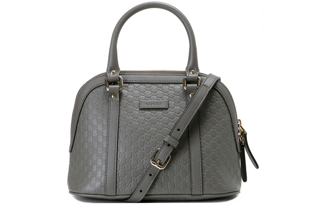 

GUCCI Кожаная сумка-купол из коровьей кожи, портативная кроссбоди, маленькая женская сумка через плечо, цвет gray