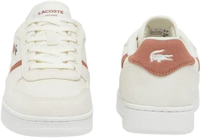 Кроссовки Lacoste для детей и подростков, набор T-Clip, унисекс, кремово-белый/коричневый — фото 2