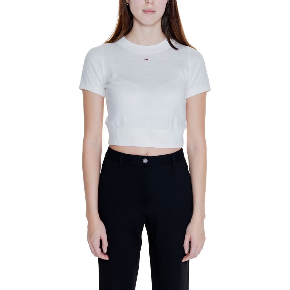 

Белые топ и футболка из органического хлопка Tommy Jeans