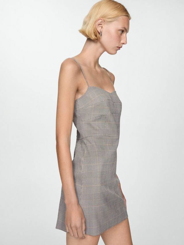 

Мини-платье в сахарную клетку Mango, цвет Grey/Multi