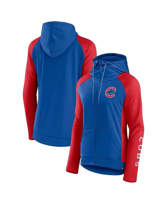 

Женская красная худи с молнией во всю длину реглан Royal Chicago Cubs Iconic Fanatics