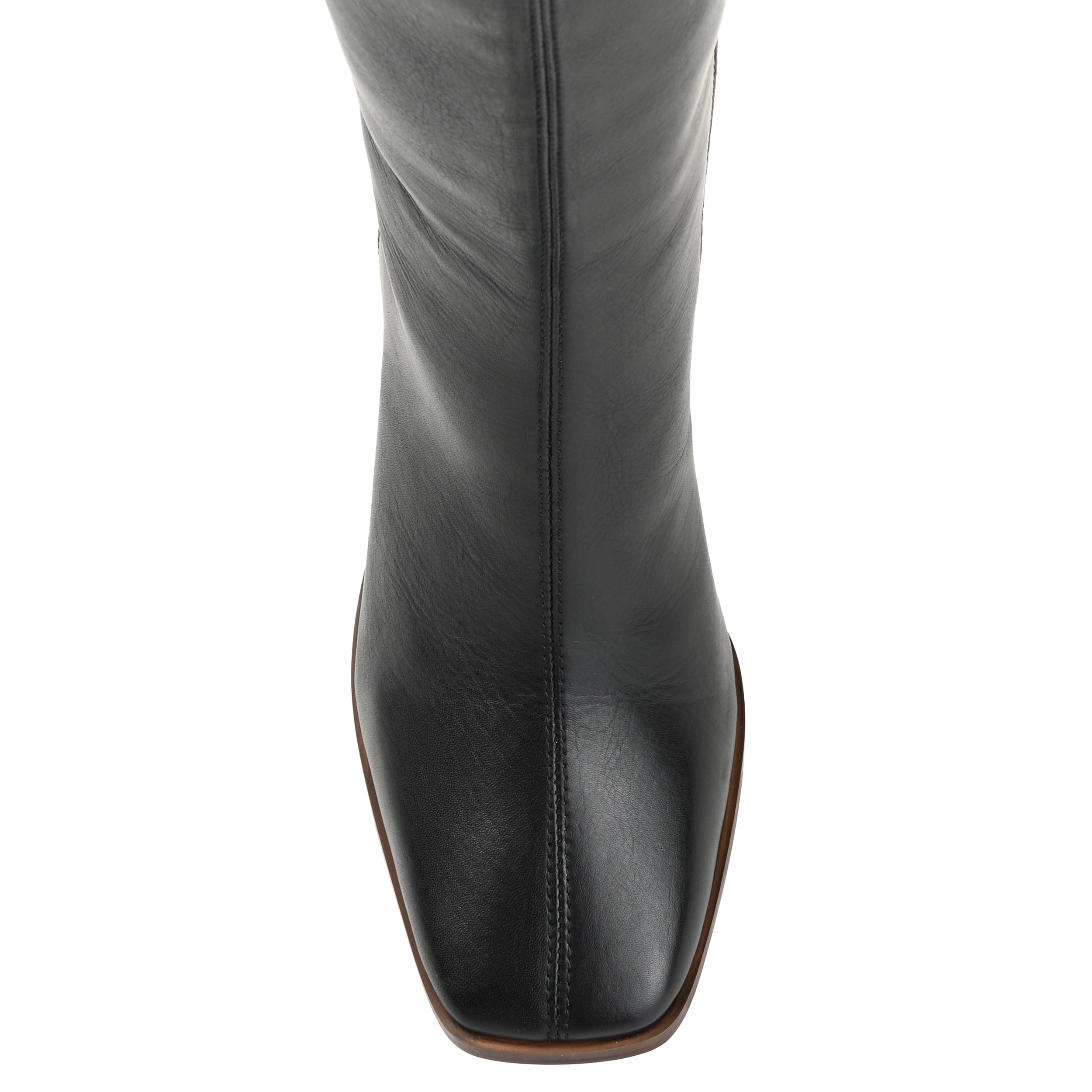 Женские ботинки Journee Signature Wide Calf из натуральной кожи Tru Comfort Foam Tamori, черный — фото 4