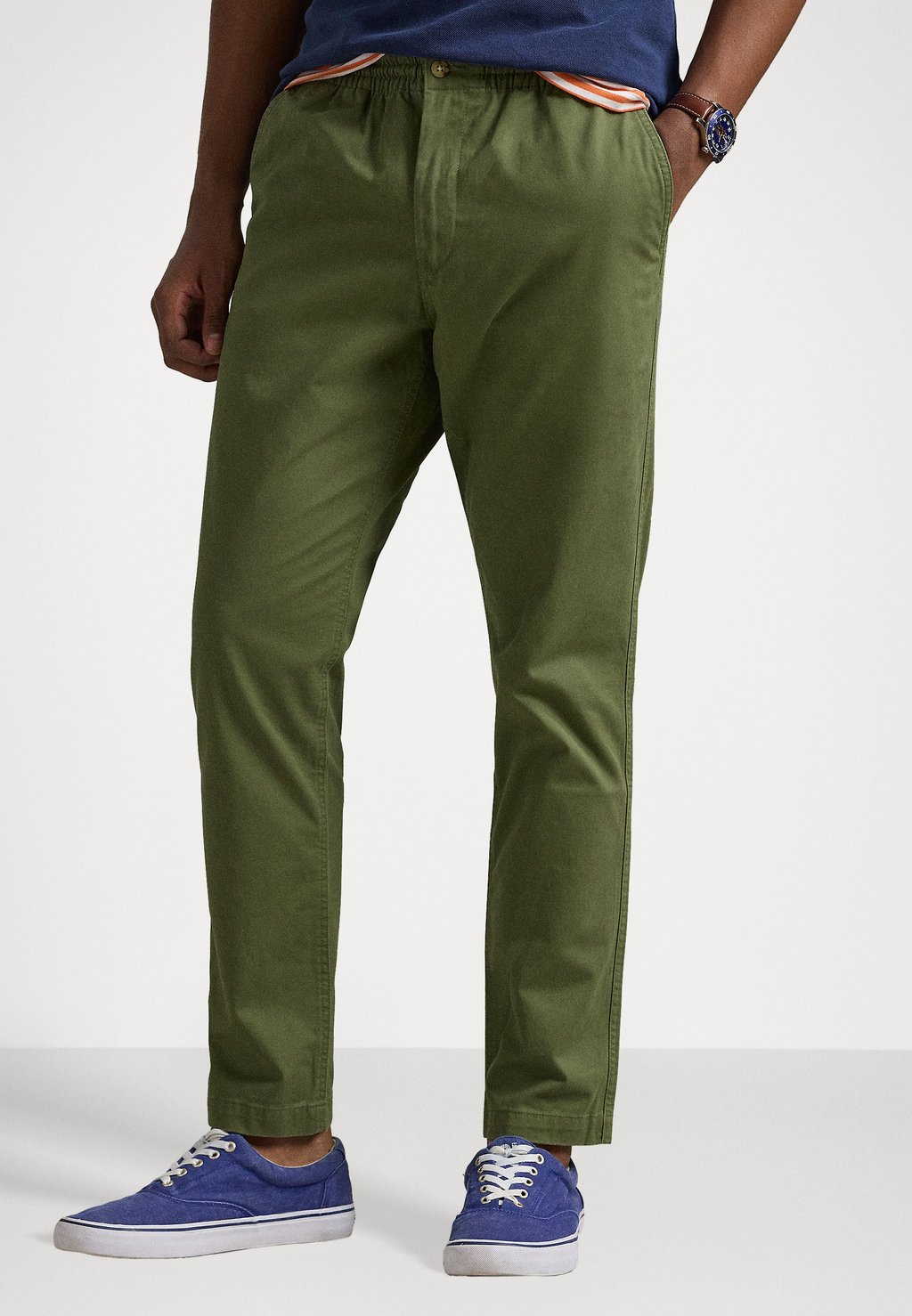 

Брюки POLO PREPSTER STRETCH SLIM TAPERED PANT Polo Ralph Lauren, оливковый