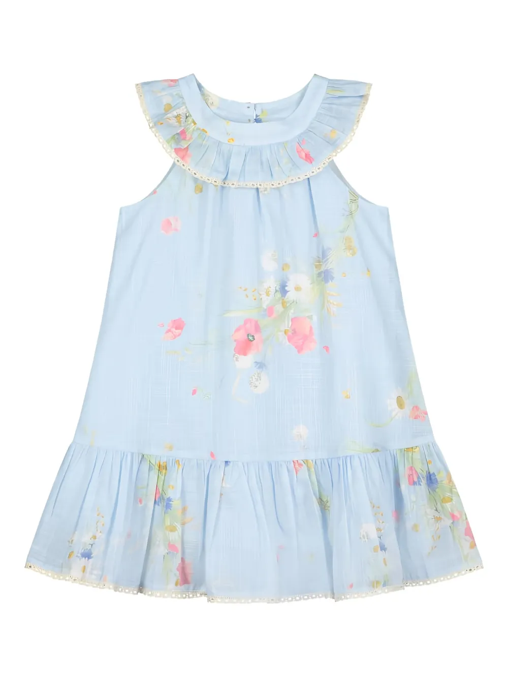 

Платье с цветочным принтом ZIMMERMANN Kids, синий