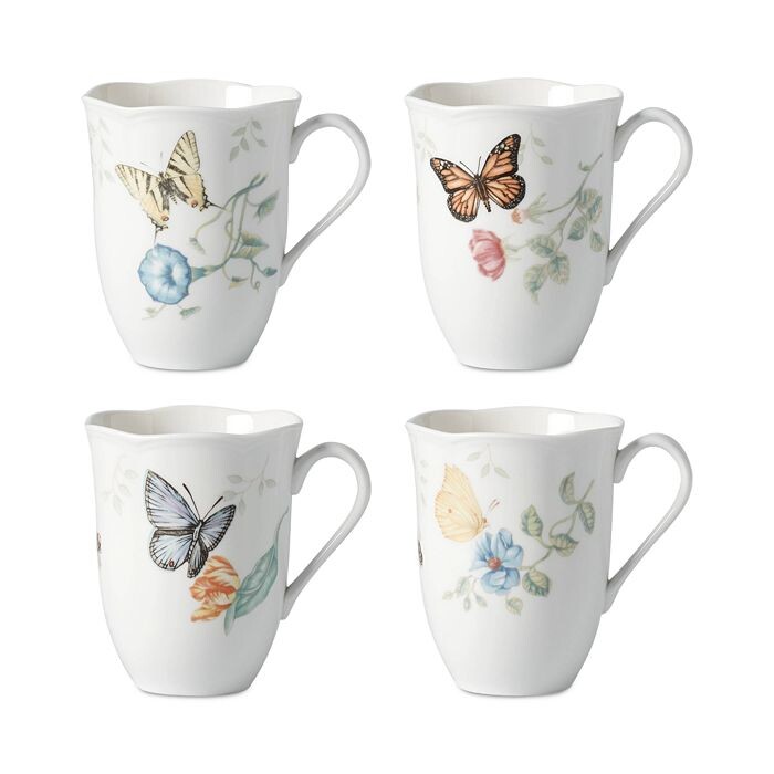 

Кружка Lenox Butterfly Meadow, набор из 4 шт, белый