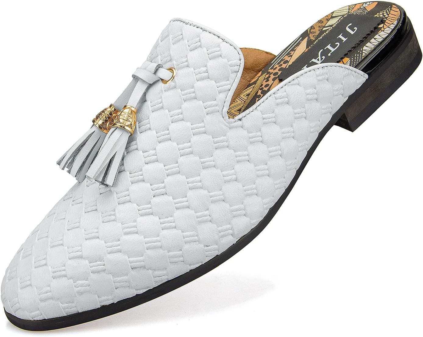 

Мужские мюли JITAI - лоферы без застежки, повседневные полулоферы, сандалии без задника, белый