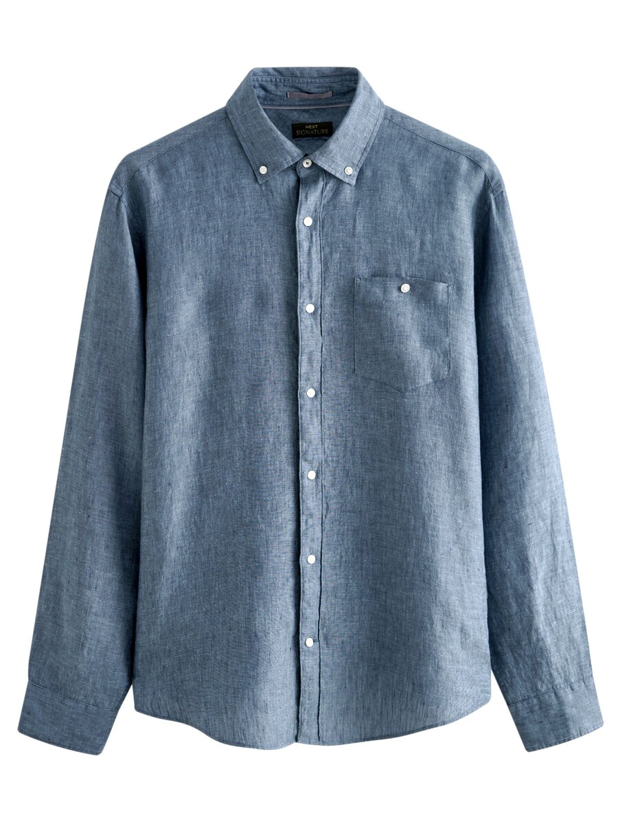 

Рубашка обычного кроя на пуговицах Next, цвет Navy/Blue denim