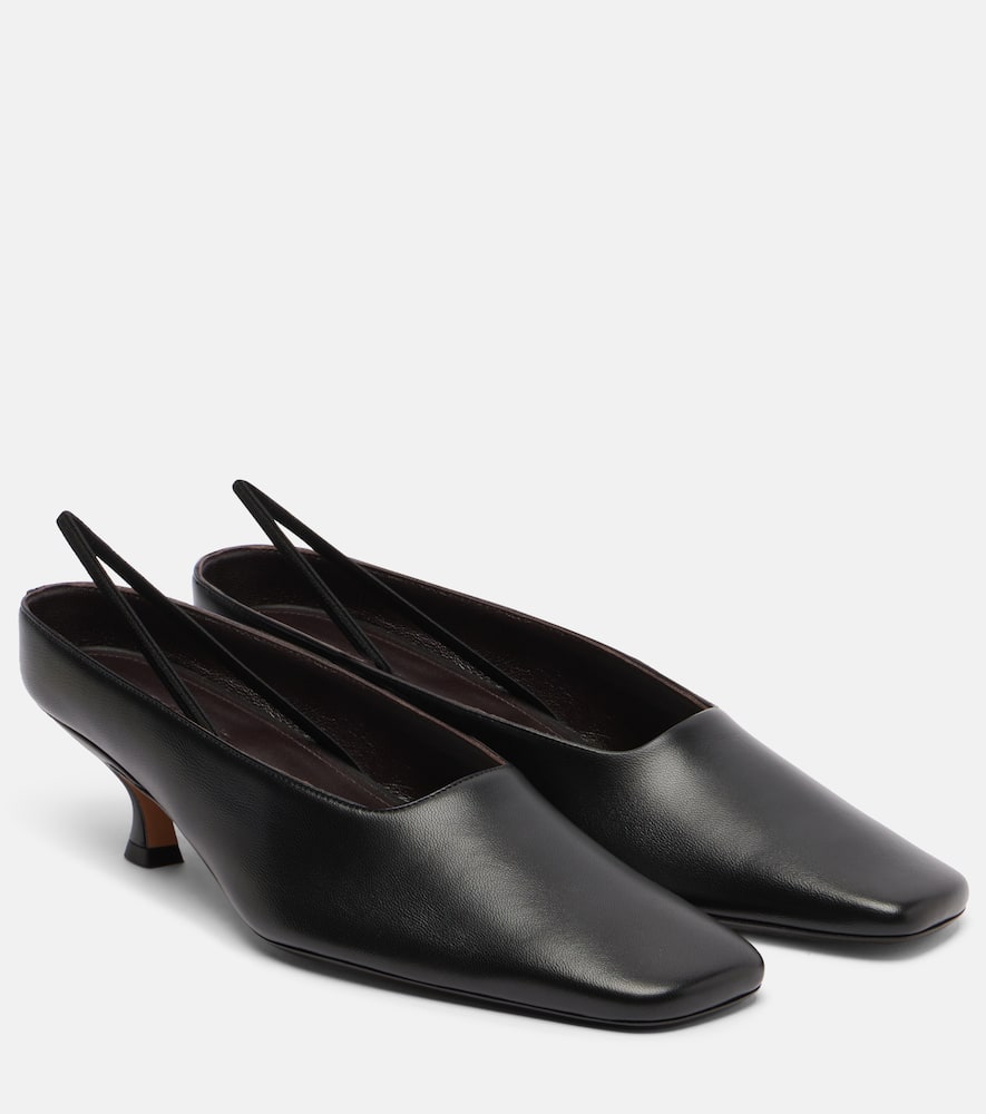 Кожаные лодочки Anna на ремешке Calvin Klein Collection, Black