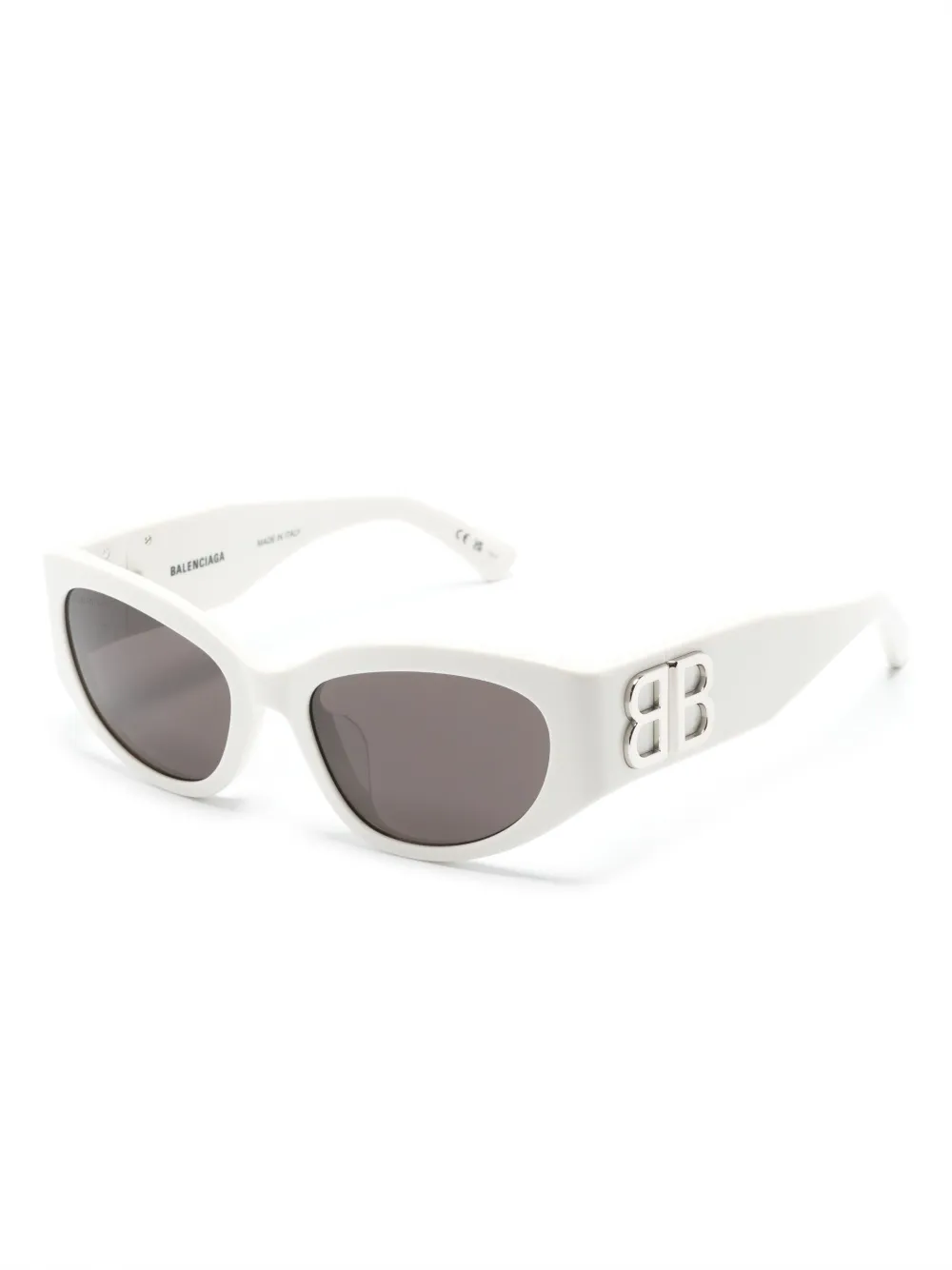 Солнцезащитные очки Bossy в круглой оправе Balenciaga Eyewear, белый — фото 2