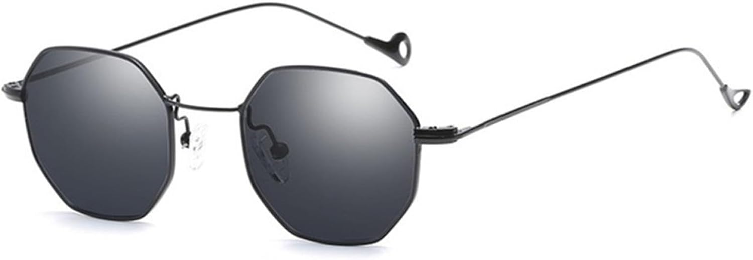 

Винтажные золотые солнцезащитные очки для мужчин, квадратная металлическая оправа, серебристо-коричневые, черные, маленькие, женские, летний стиль VFDHN, Black Frame Black