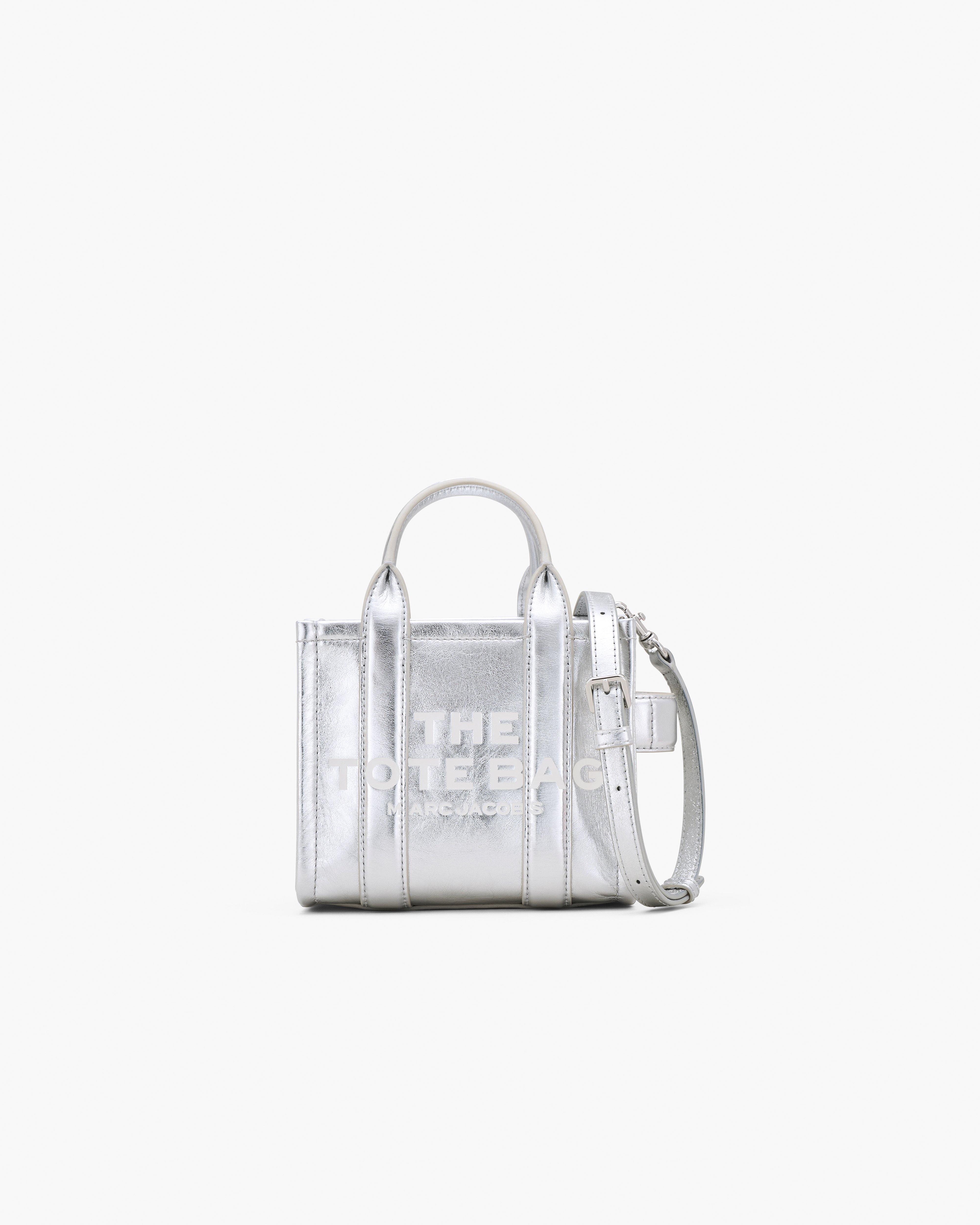 

Сумка-тоут из металлической кожи Marc Jacobs, цвет Metallic Silver