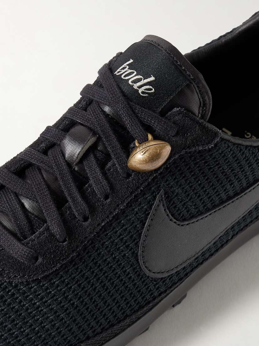 Кроссовки Bode Astrograbber из кожи и замши с вафельным узором Nike, черный — фото 4