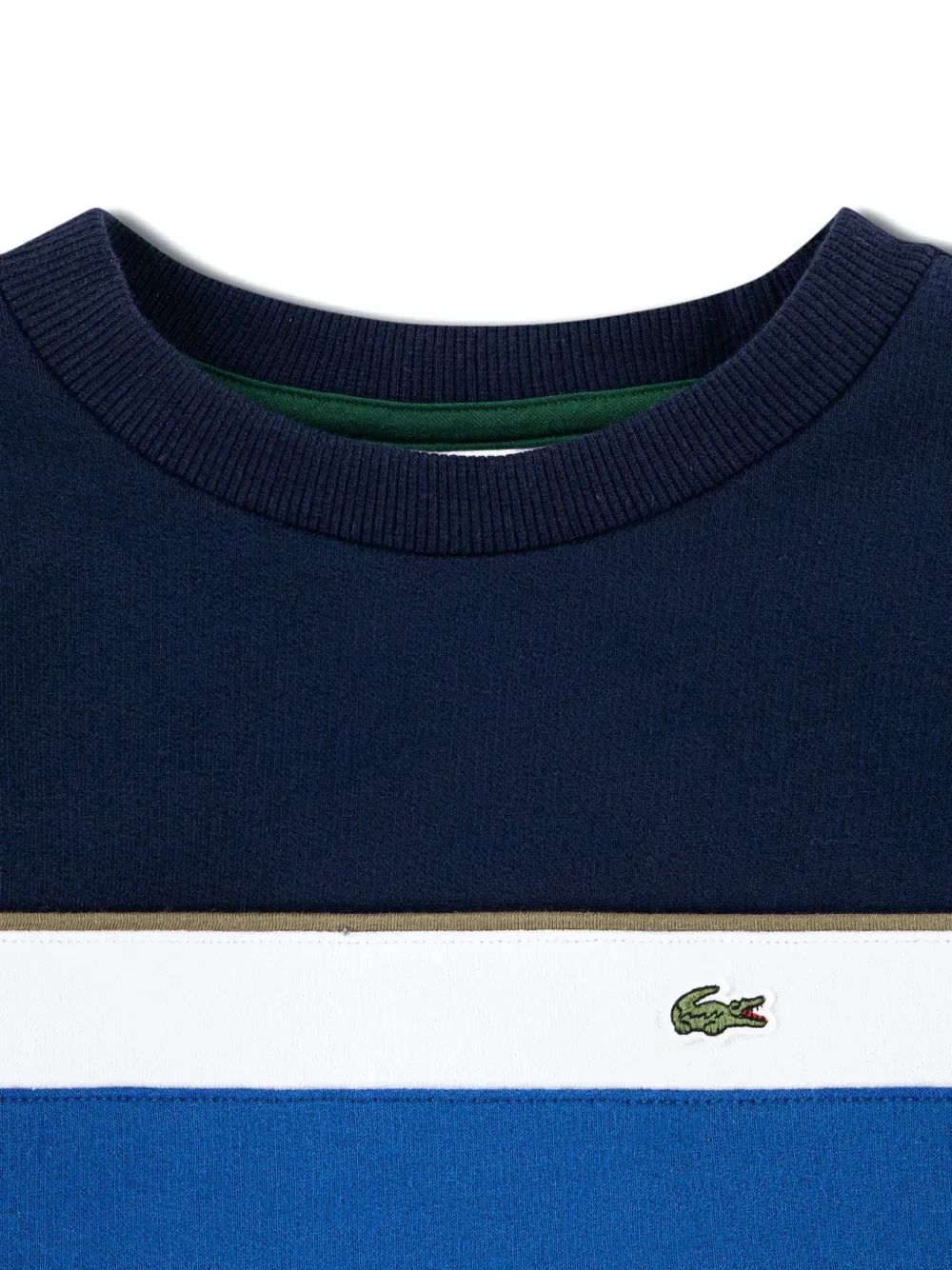 Свитер в полоску с логотипом Lacoste Kids, синий — фото 4