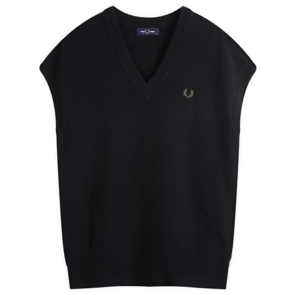 

Жилет из овечьей шерсти Fred Perry, черный