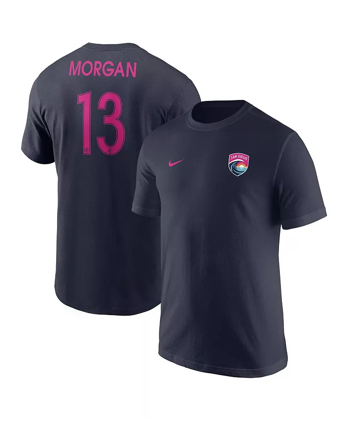 

Мужская футболка Alex Morgan Navy San Diego Wave FC с номером и именем Nike