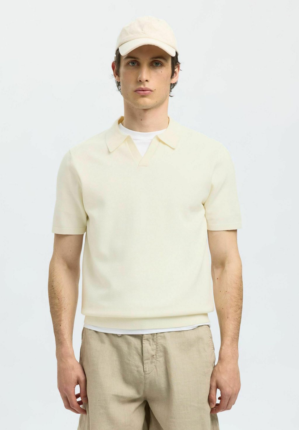 

Рубашка поло SLHTELLER Selected Homme, кремовый
