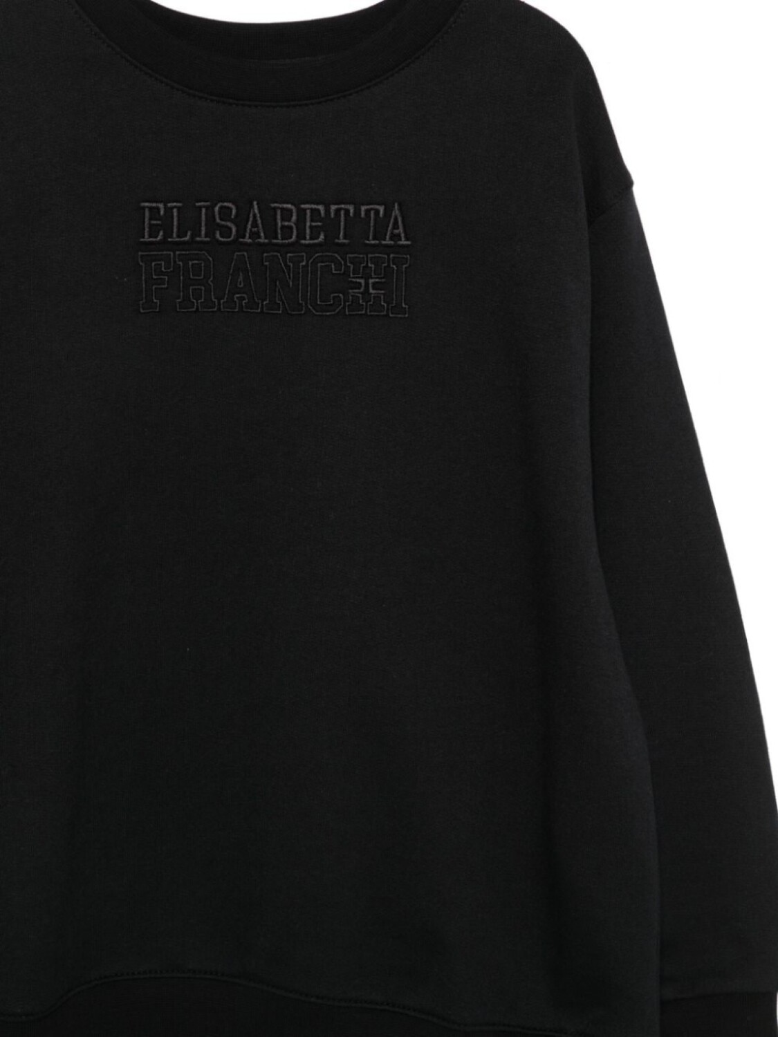 Elisabetta Franchi La Mia Bambina толстовка с вышитым логотипом, черный — фото 3