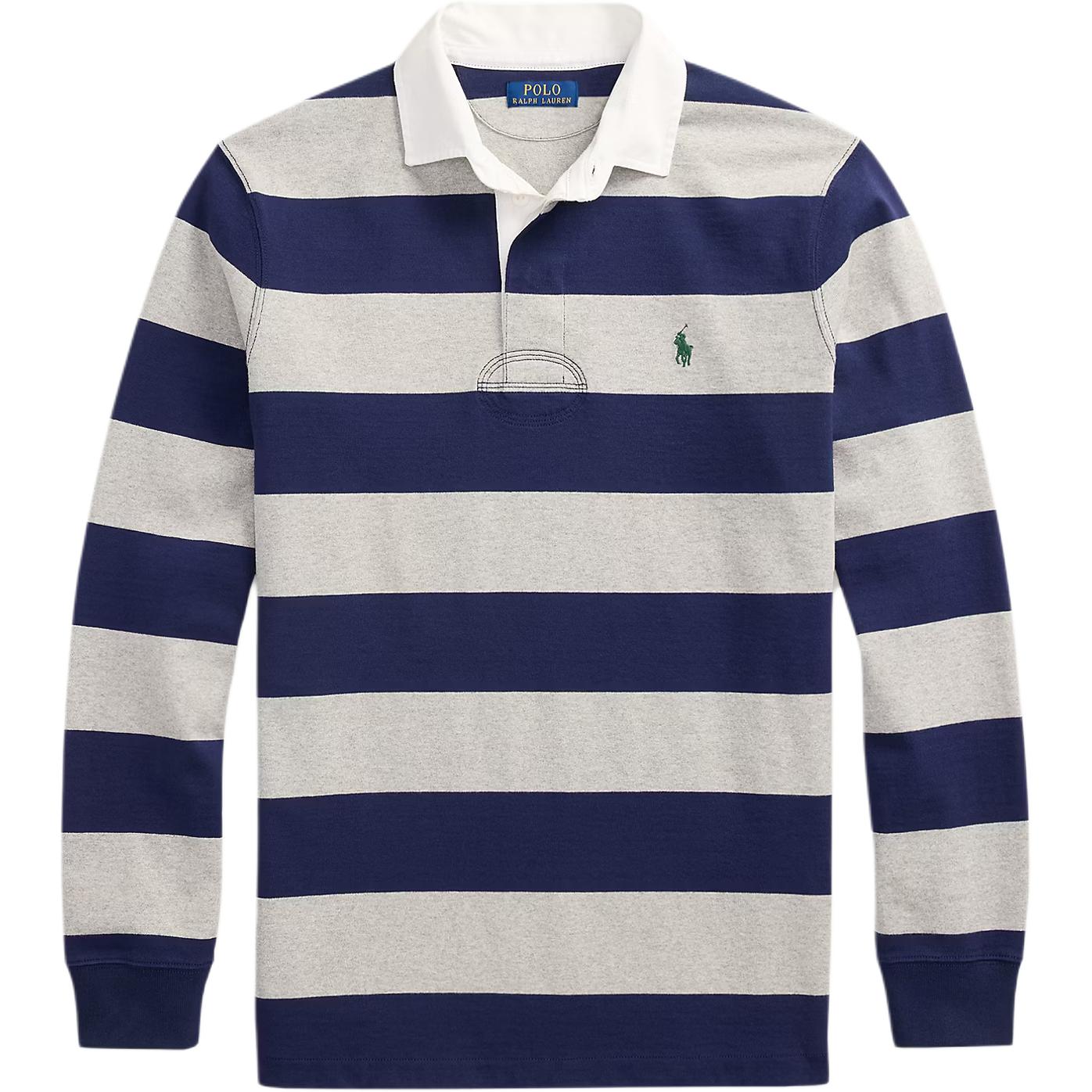 

The Iconic Rugby поло с длинными рукавами в полоску Polo Ralph Lauren, marine синий
