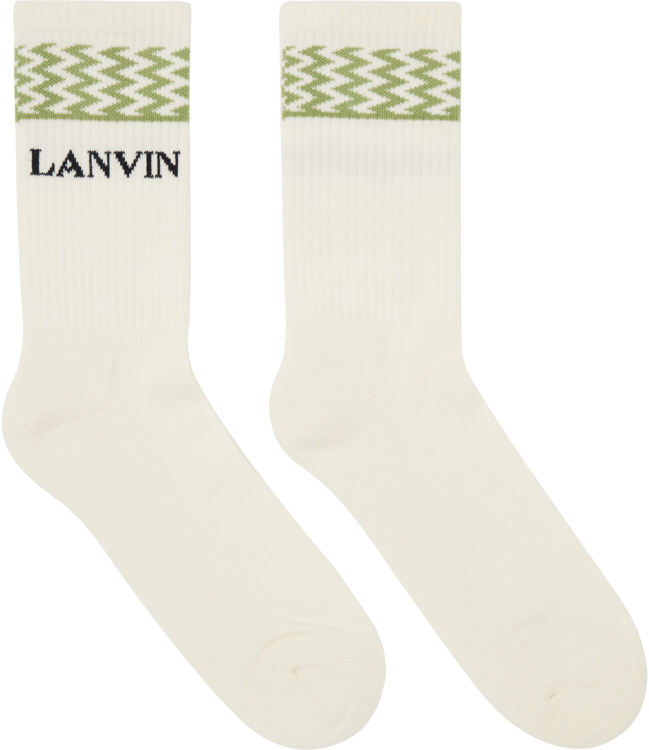 

Носки Off-White Curb Lanvin, Ecru/Vert de gris