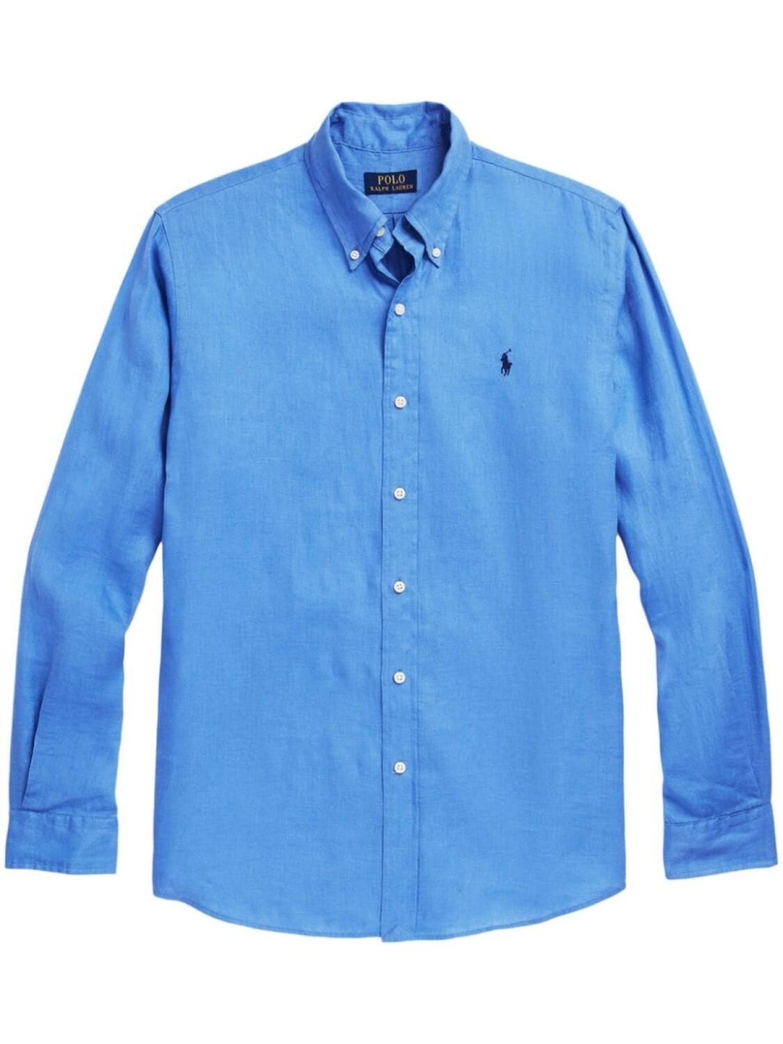 

Polo Ralph Lauren льняная рубашка с вышивкой Polo Pony, синий