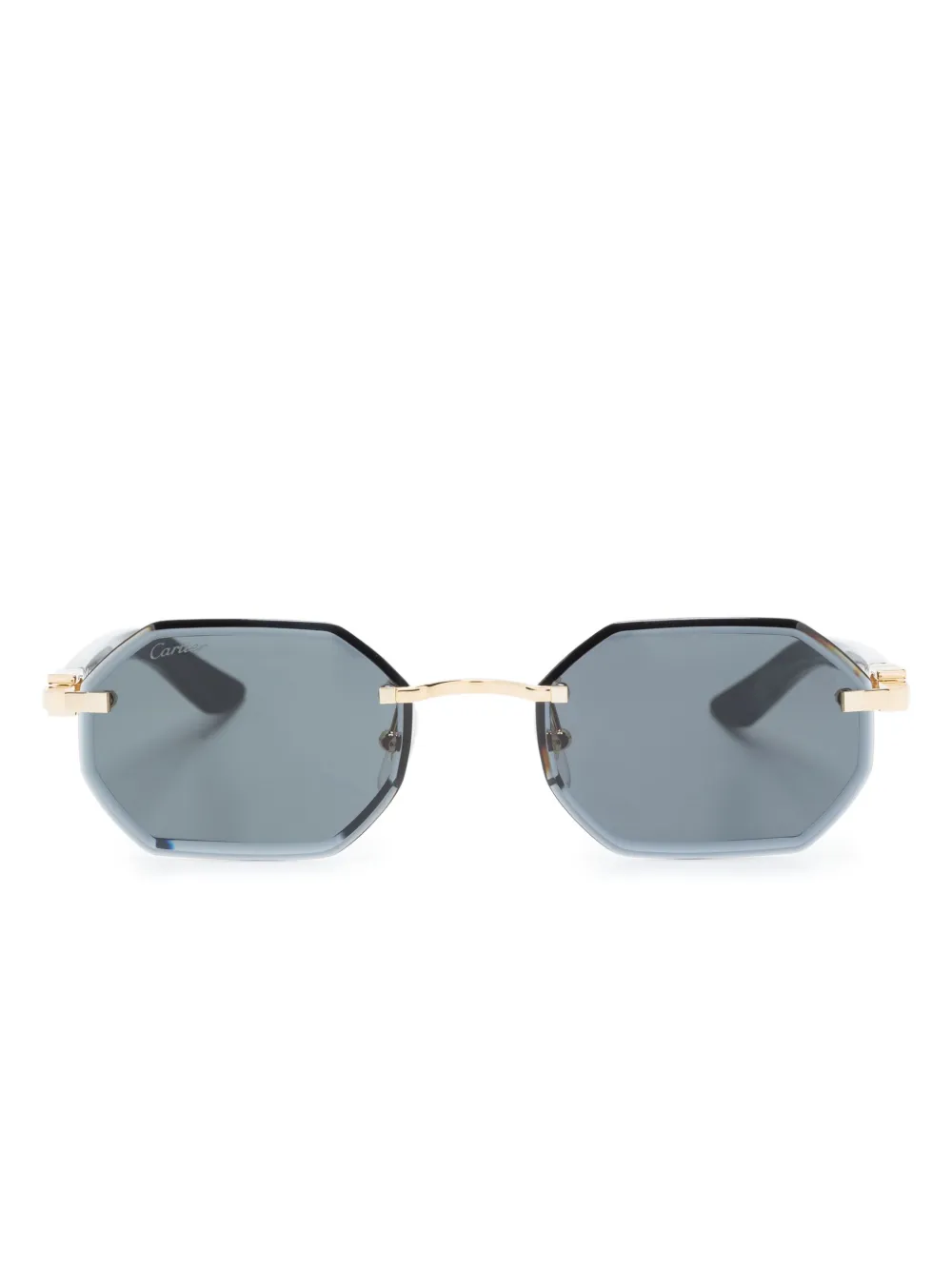 

Солнцезащитные очки в безободковой оправе Cartier Eyewear, нейтральный