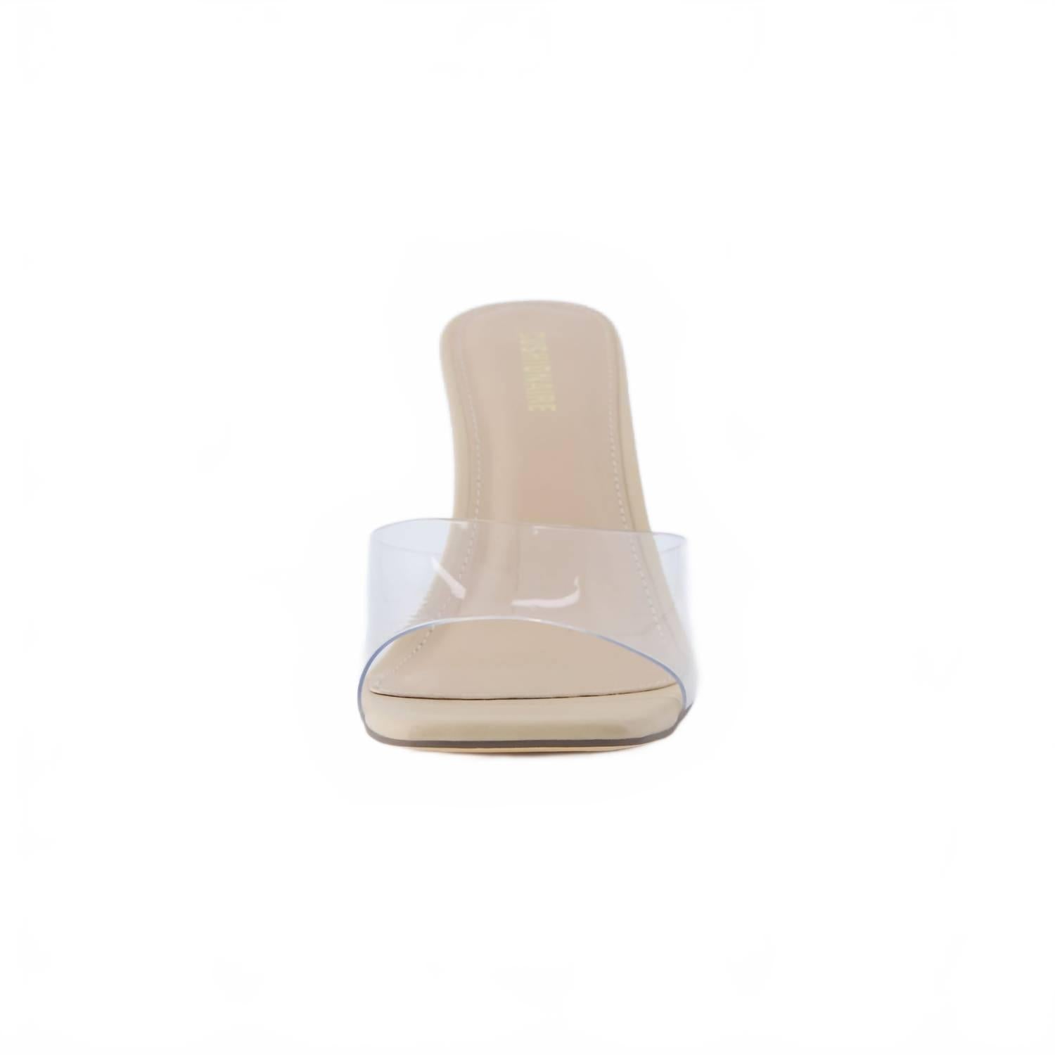 Женские сандалии Evie One Band Dress с прозрачными ремешками CUSHIONAIRE, Clear Clear — фото 3