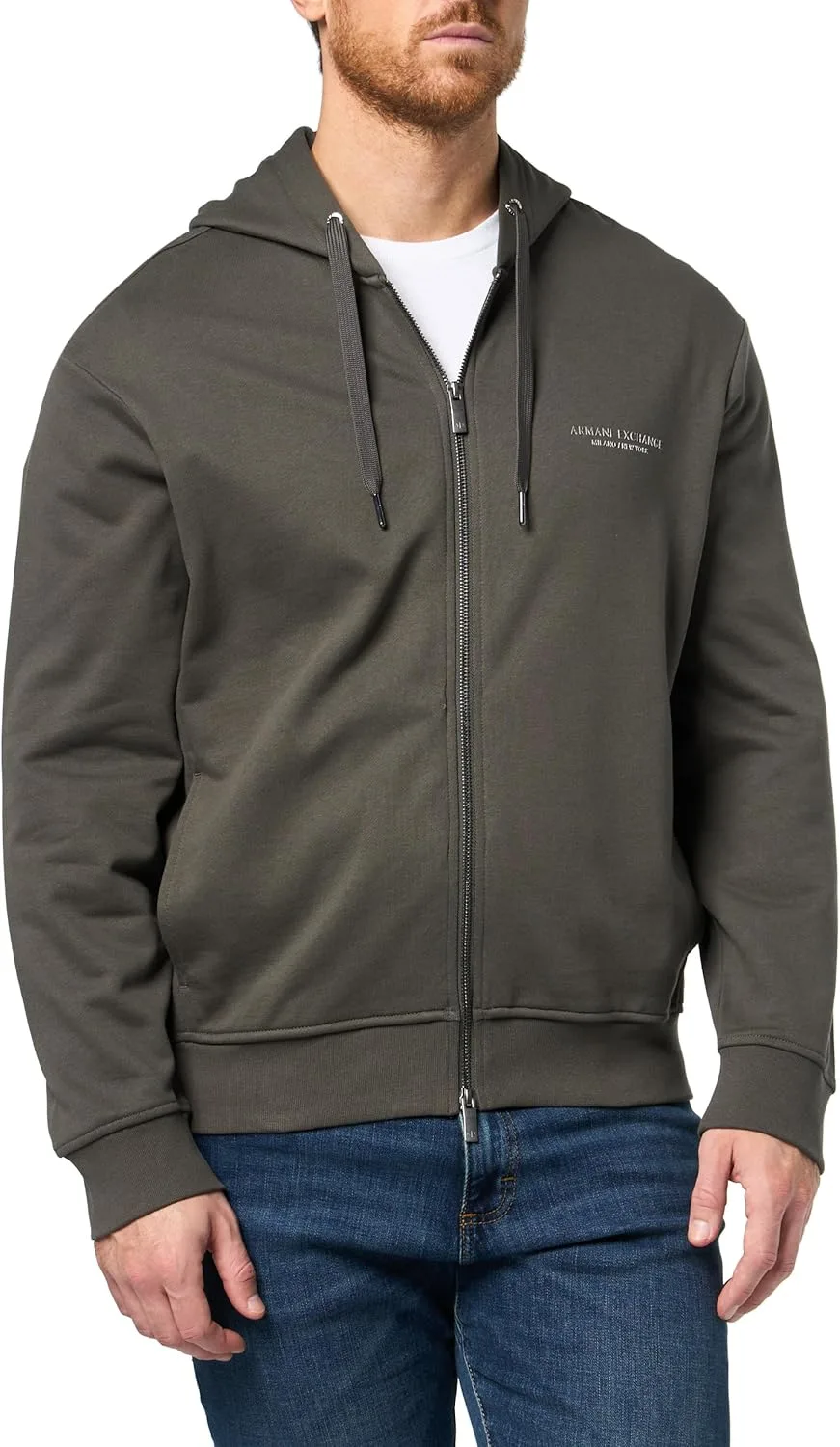 

Толстовка с капюшоном Armani Exchange Milano/Ny на молнии