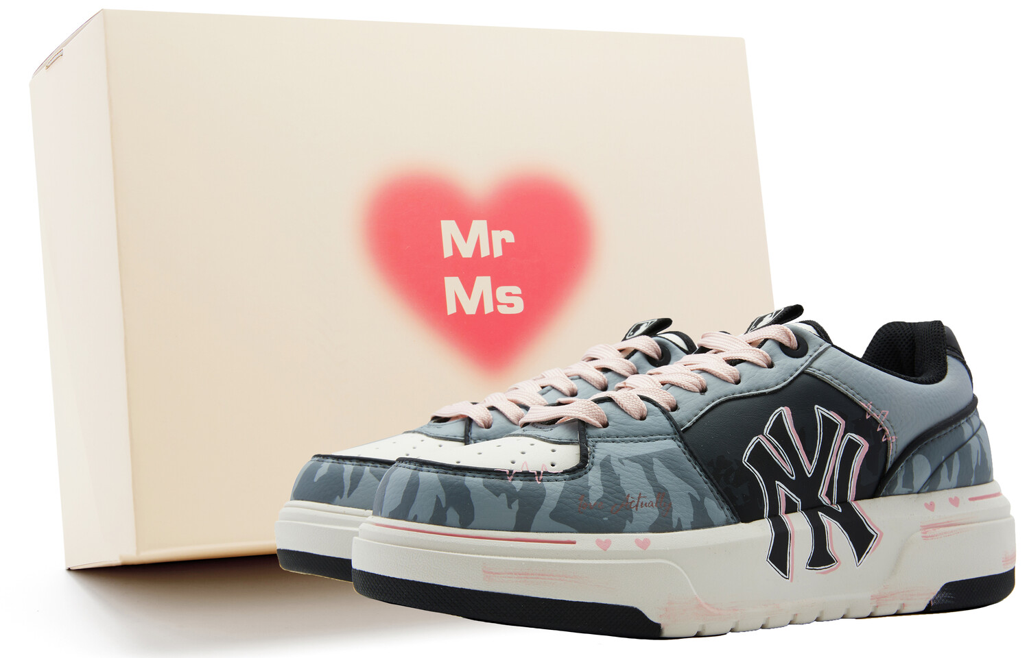 

Кроссовки MLB Chunky Liner Skateboarding Shoes Unisex Low-top Blue/gray, синий