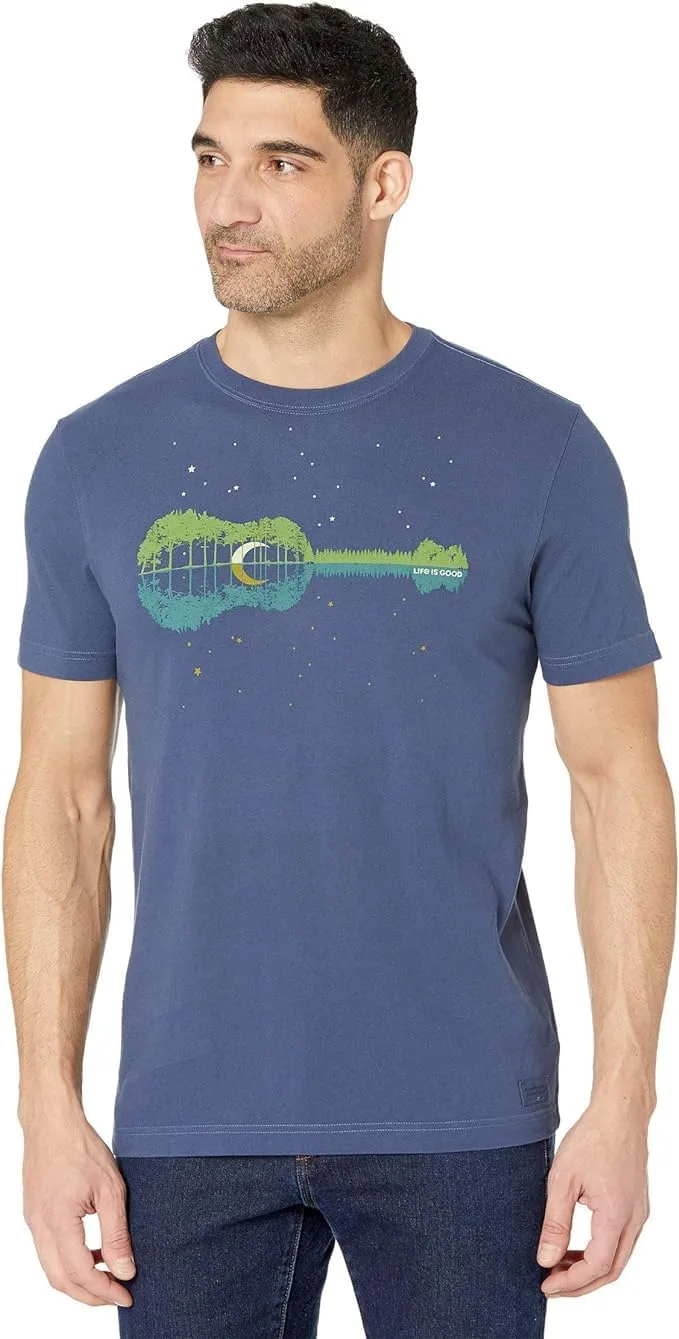 

Футболка Life is Good Crusher, короткий рукав, хлопок, круглый вырез, принт Natural Rhythm