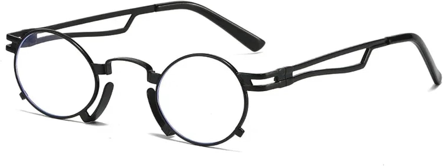 

Ретро маленькие овальные солнцезащитные очки для женщин, модные очки в нестандартной металлической оправе для мужчин, панк-очки, солнцезащитные очки UV400 красного и желтого цвета TKKTLLT, Black Clear